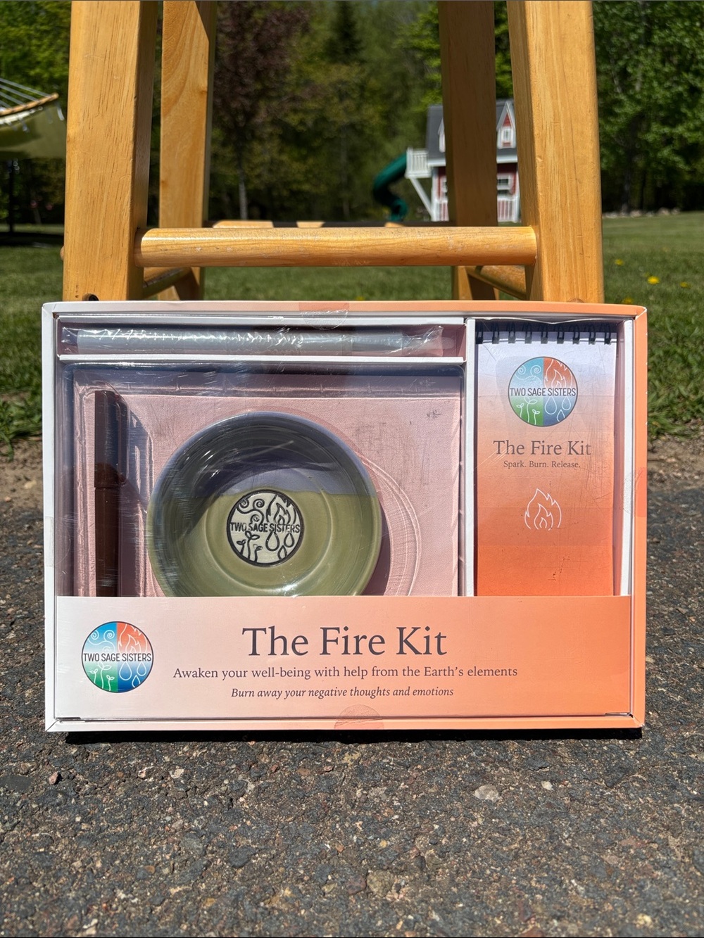 Two‎ Sage Sisters The Fire Kit - Peach & Sage Green Ritual Set NEW